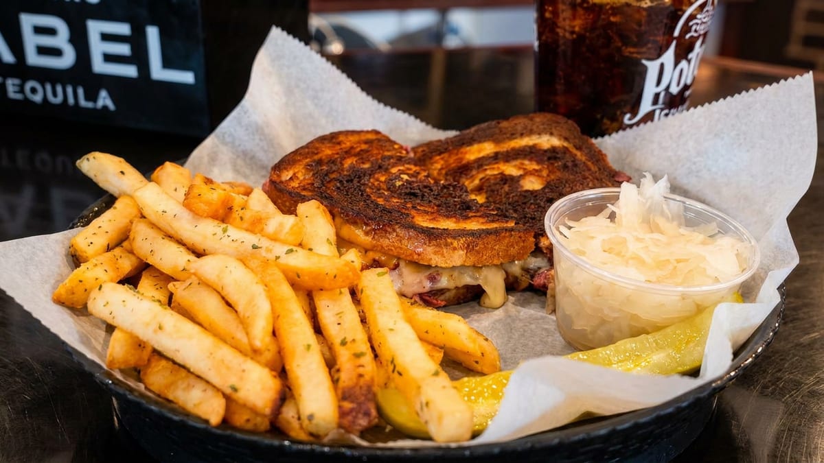 Reuben sandwiches and Irish nachos