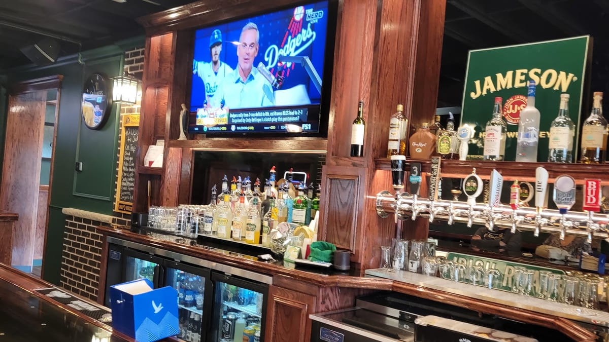 Beers on draft and a full bar